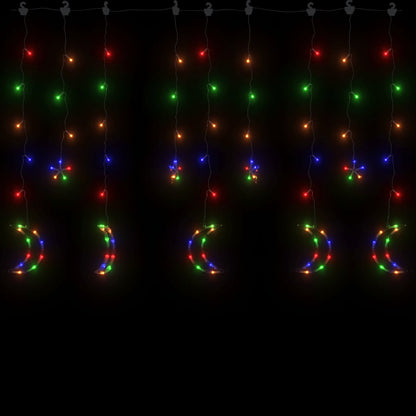Lichterketten Stern und Mond Fernbedienung 345 LED Bunt