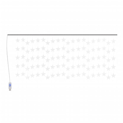 LED Sternenvorhang Lichterkette 500 LED Kaltweiß 8 Funktionen