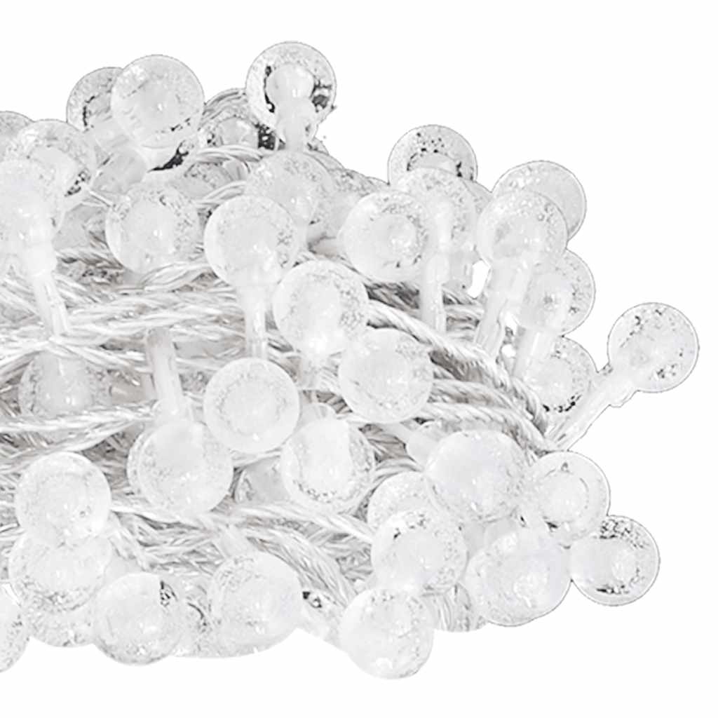 Lichterkette Kugeln 20 m 200 LED Kaltweiß 8 Funktionen