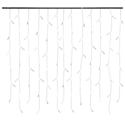Lichtervorhang LED Eiszapfen 10 m 400 LED Warmweiß 8 Funktionen