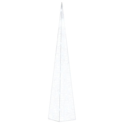 LED-Leuchtkegel Acryl Deko Kaltweiß 90 cm