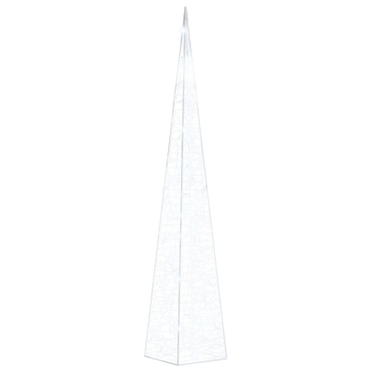 LED-Leuchtkegel Acryl Deko Kaltweiß 90 cm