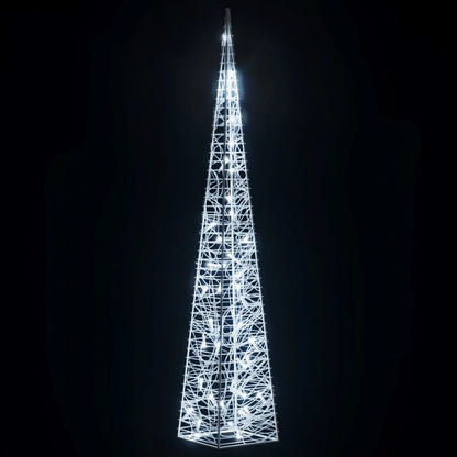 LED-Leuchtkegel Acryl Deko Kaltweiß 90 cm