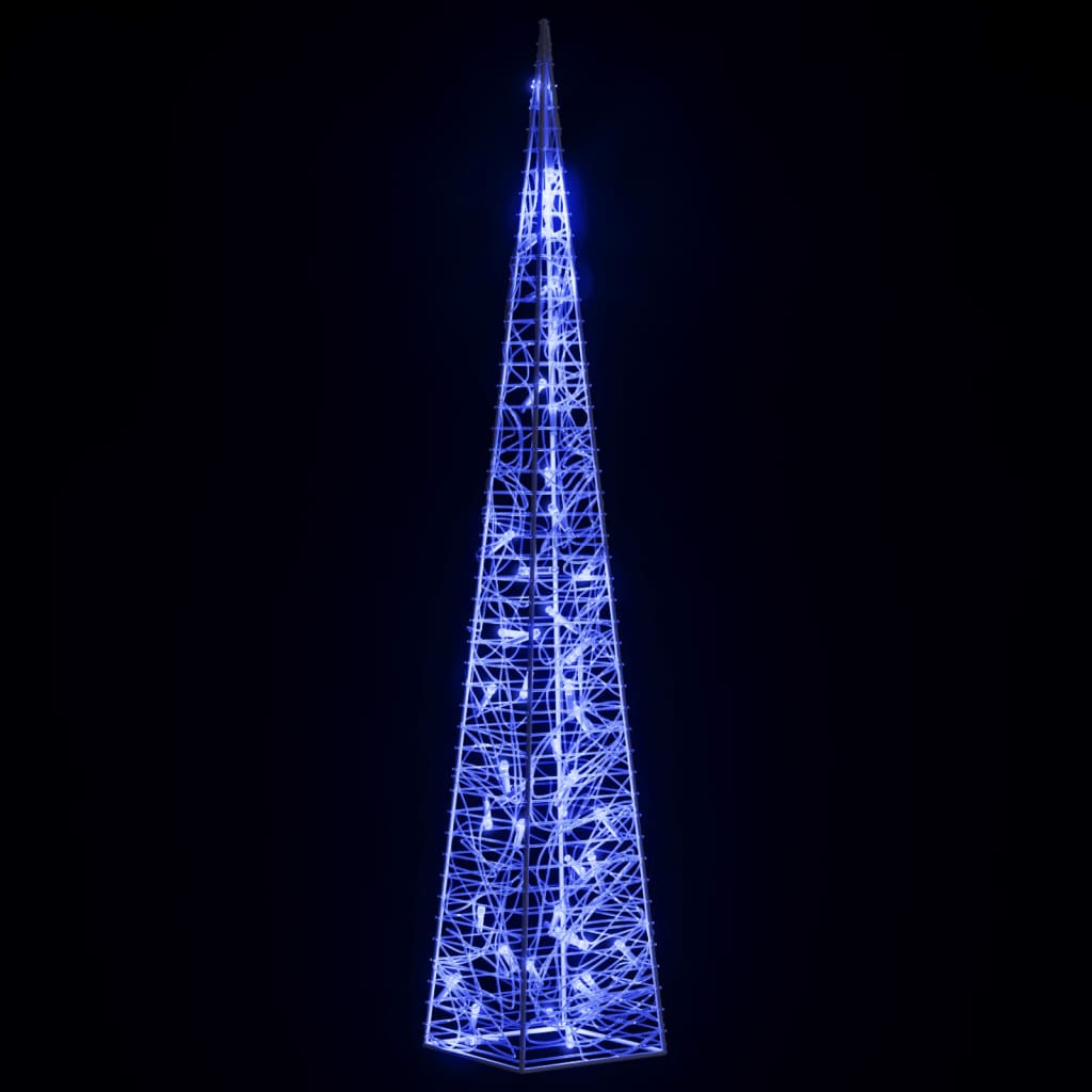 LED-Leuchtkegel Acryl Deko Blau 90 cm