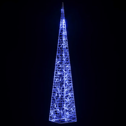 LED-Leuchtkegel Acryl Deko Blau 90 cm