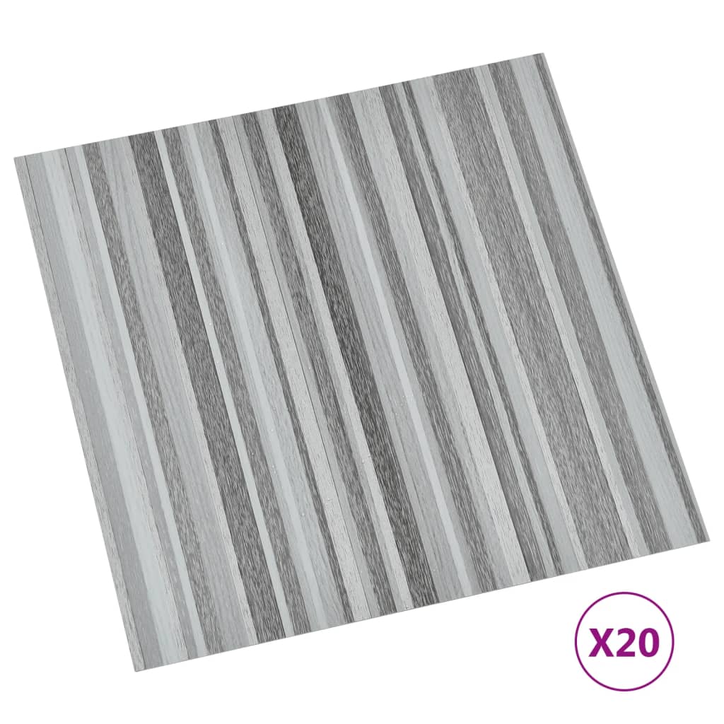 PVC-Fliesen Selbstklebend 20 Stk. 1,86 m² Hellgrau