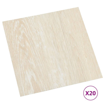 PVC Fliser Selvklæbende 20 stk 1,86 m² Beige
