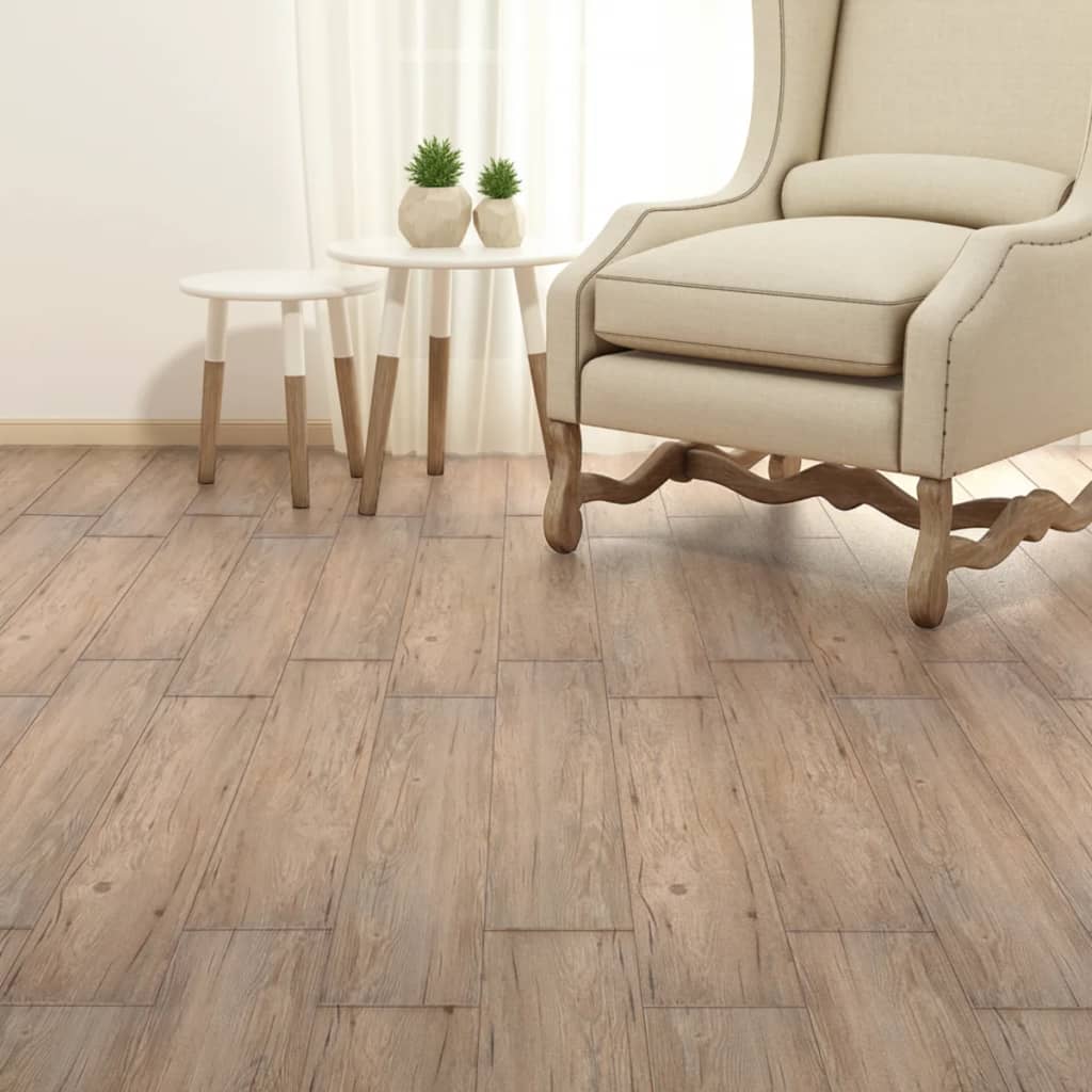 PVC Fliser Selvklæbende 5,21 m² 2 mm Eg Look Brun