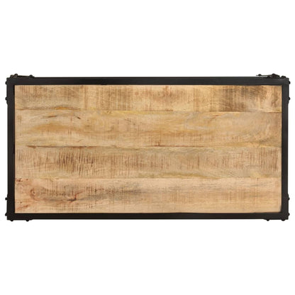 Couchtisch 90x45x35 cm Raues Massives Mangoholz