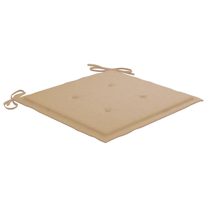Klappbare Gartenstühle mit Kissen 6 Stk. Massivholz Teak