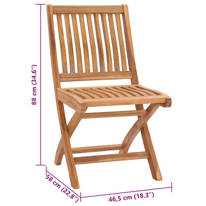 Klappbare Gartenstühle mit Kissen 6 Stk. Massivholz Teak