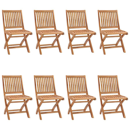Klappbare Gartenstühle mit Kissen 8 Stk. Massivholz Teak