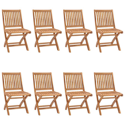 Klappbare Gartenstühle mit Kissen 8 Stk. Massivholz Teak