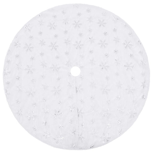 Luxus-Weihnachtsbaumdecke Weiß 90 cm Kunstpelz