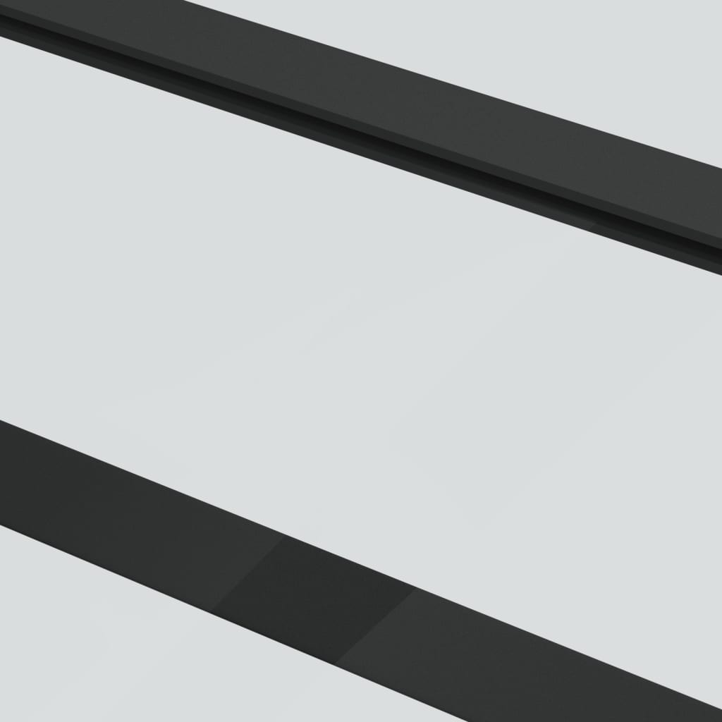 Schiebetür ESG-Glas und Aluminium 76x205 cm Schwarz