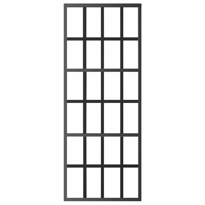 Schiebetür ESG-Glas und Aluminium 76x205 cm Schwarz