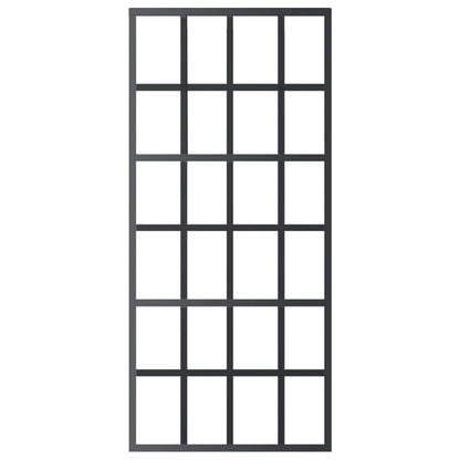 Schiebetür ESG-Glas und Aluminium 90x205 cm Schwarz