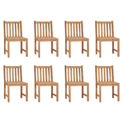 Gartenstühle 8 Stk. mit Kissen Massivholz Teak