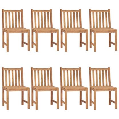 Gartenstühle 8 Stk. mit Kissen Massivholz Teak