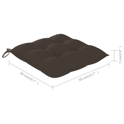 Stapelbare Gartenstühle mit Kissen 4 Stk. Massivholz Teak