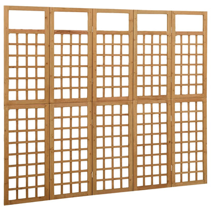 Spalier/Paravent 5-teilig Massivholz Tanne 201,5x180 cm