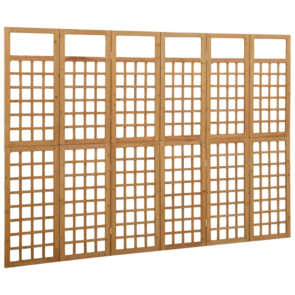 Spalier/Paravent 6-teilig Massivholz Tanne 242,5x180 cm