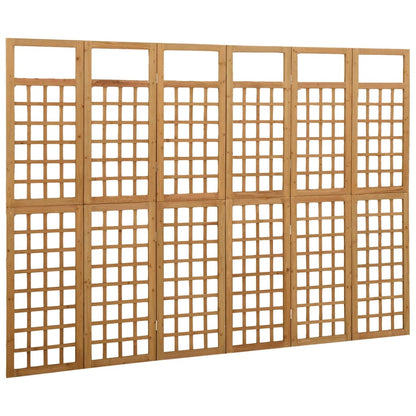 Spalier/Paravent 6-teilig Massivholz Tanne 242,5x180 cm