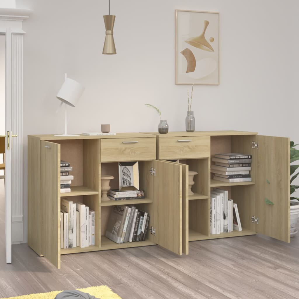 Skænk Sonoma Eg 160x36x75 cm Træ Materiale