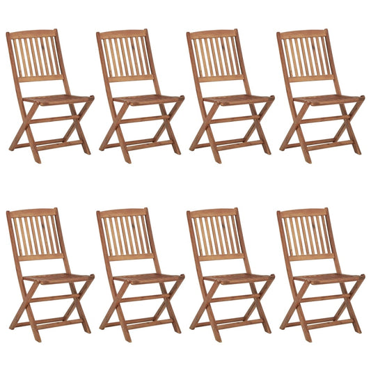 Klappbare Gartenstühle 8 Stk. Massivholz Akazie