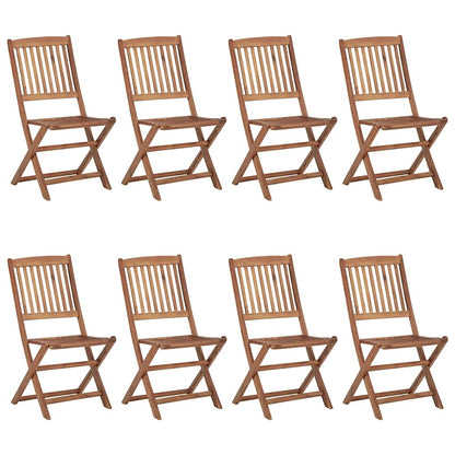 Klappbare Gartenstühle 8 Stk. mit Kissen Massivholz Akazie