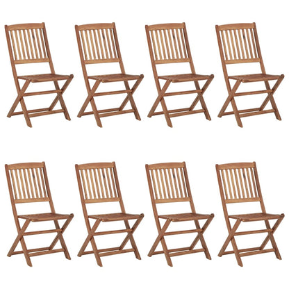 Klappbare Gartenstühle 8 Stk. mit Kissen Massivholz Akazie