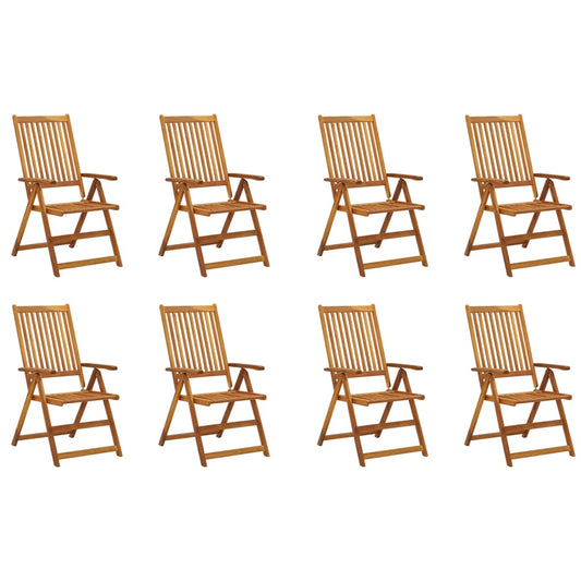 Klappbare Gartenstühle mit Kissen 8 Stk. Massivholz Akazie