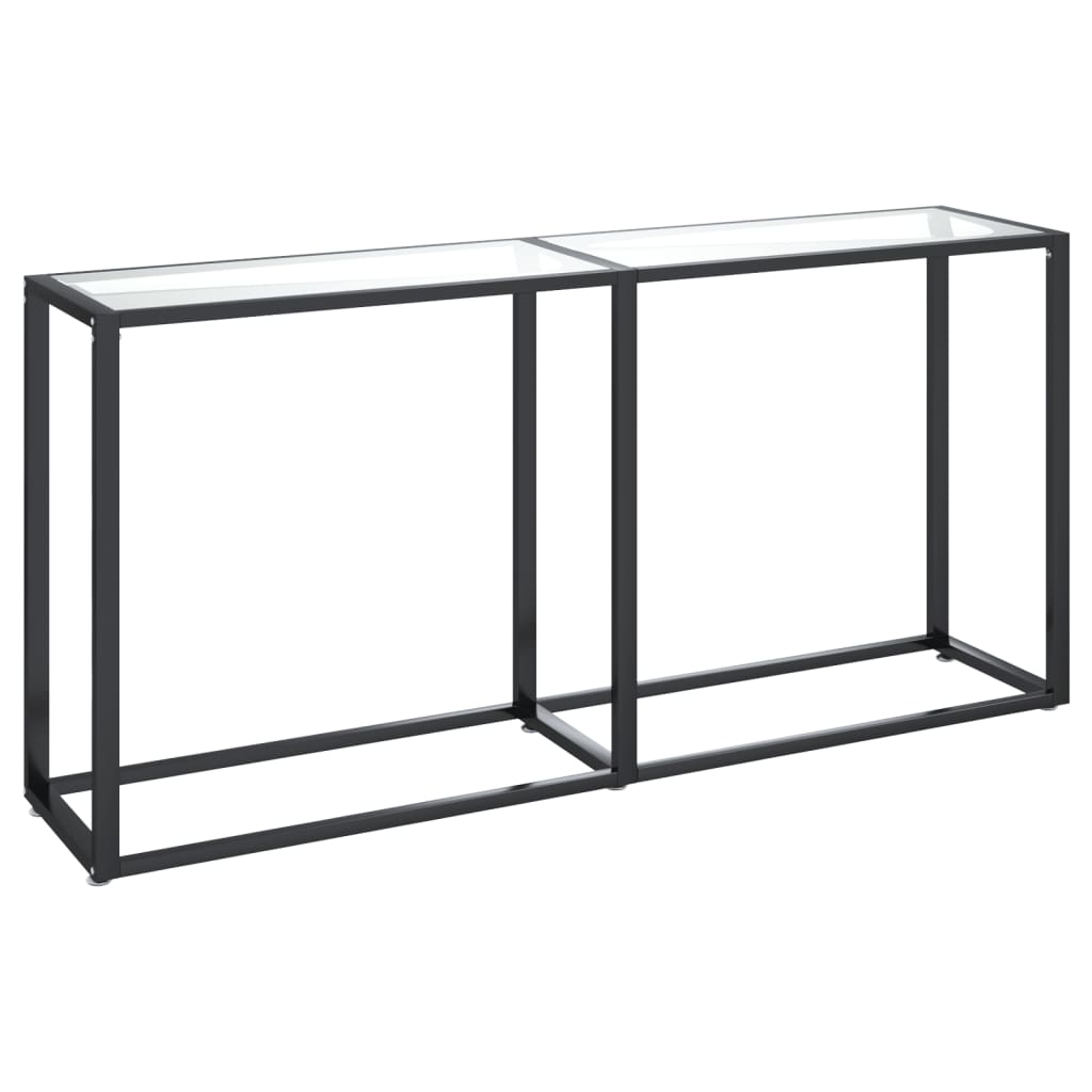 Konsolbord Transparent 160x35x75,5 cm Hærdet glas
