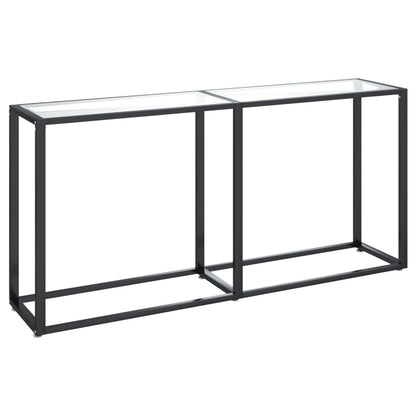 Konsolbord Transparent 160x35x75,5 cm Hærdet glas