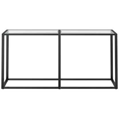 Konsolbord Transparent 160x35x75,5 cm Hærdet glas