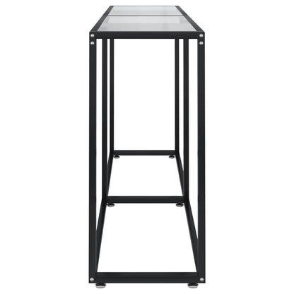 Konsolbord Transparent 160x35x75,5 cm Hærdet glas