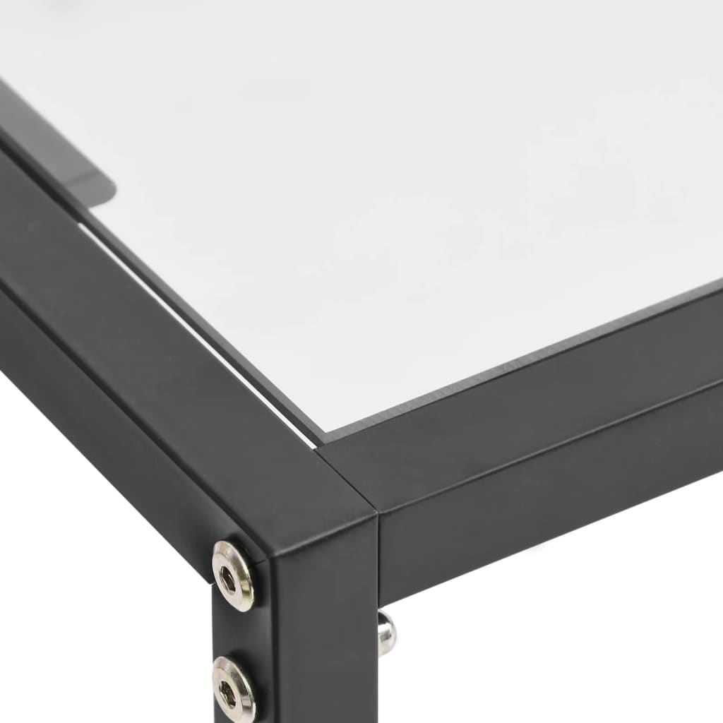 Konsolbord Transparent 160x35x75,5 cm Hærdet glas