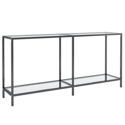 Konsolbord Transparent 160x35x75,5 cm Hærdet glas