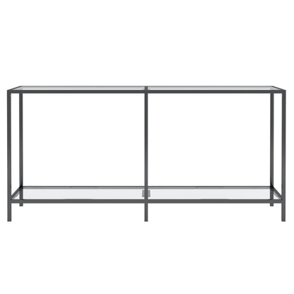 Konsolbord Transparent 160x35x75,5 cm Hærdet glas