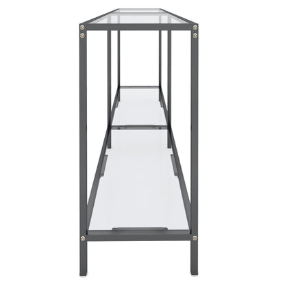 Konsolbord Transparent 160x35x75,5 cm Hærdet glas