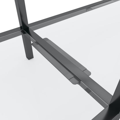 Konsolbord Transparent 160x35x75,5 cm Hærdet glas