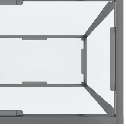 Konsolbord Transparent 160x35x75,5 cm Hærdet glas