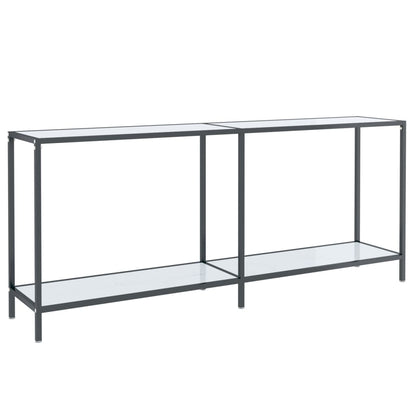 Konsolentisch Weiß 180x35x75,5 cm Hartglas