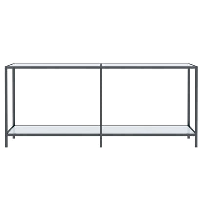 Konsolentisch Weiß 180x35x75,5 cm Hartglas