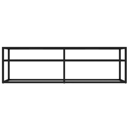 TV-skab Sort 140x40x40,5 cm Hærdet glas
