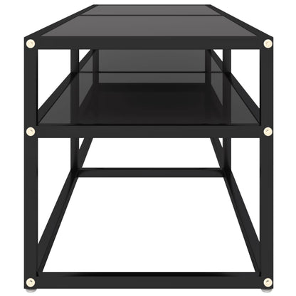 TV-skab Sort 140x40x40,5 cm Hærdet glas