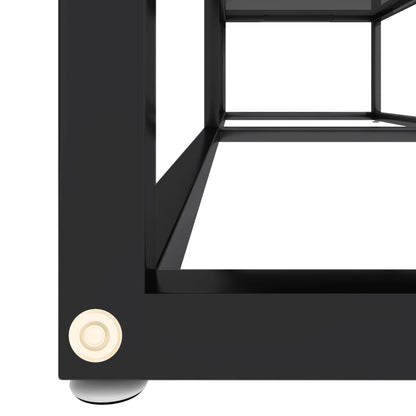 TV-skab Sort 140x40x40,5 cm Hærdet glas