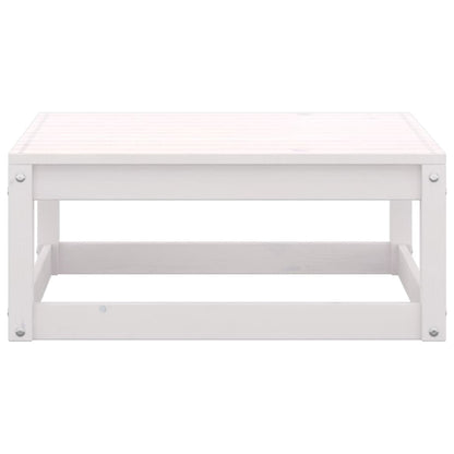 4-tlg. Garten-Lounge-Set Weiß Massivholz Kiefer