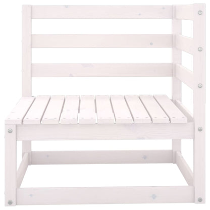 Outdoor-Sofa 4-Sitzer Weiß Massivholz Kiefer