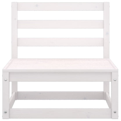 Outdoor-Sofa 4-Sitzer Weiß Massivholz Kiefer